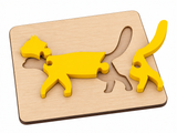 Cat 3-Piece Wooden Puzzle front view