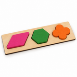 Wooden Geometric Shape Matching Boards