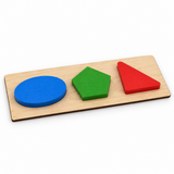 Wooden Geometric Shape Matching Boards