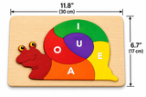 Wooden Vowel Snail Puzzle