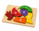 Wooden Vowel Snail Puzzle