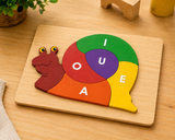 Wooden Vowel Snail Puzzle