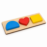 Wooden Geometric Shape Matching Boards