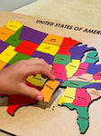 United States Wooden Puzzle Map