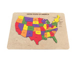United States Wooden Puzzle Map