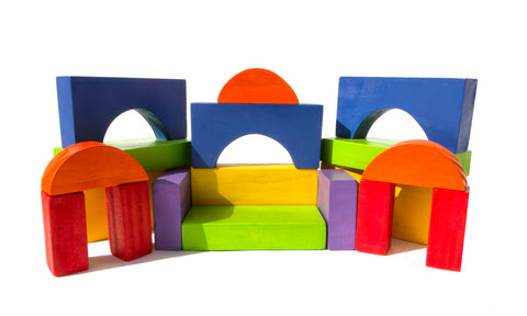 Set of 50 wooden blocks