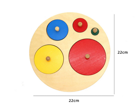 Multiple nestable of 5 circular figures