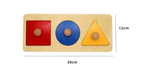 Montessori geometric 3-figure nestable
