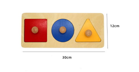 Montessori geometric 3-figure nestable