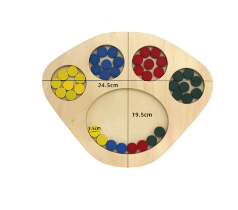 Wooden tray for classification cards