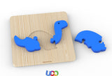 Animals and dinos puzzle 3 pieces