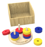 Wooden Version of the Tower of Hanoi Puzzle