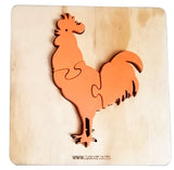 Animals and dinos puzzle 3 pieces