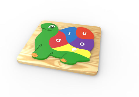 Turtle with vowels and base