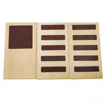 Wooden box with 3 Montessori touch boards