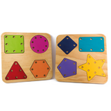 Montessori Shapes Wooden Peg Puzzle Board