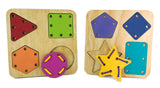 Montessori Shapes Wooden Peg Puzzle Board