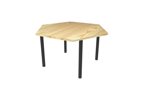 Hexagonal table in iron or wood