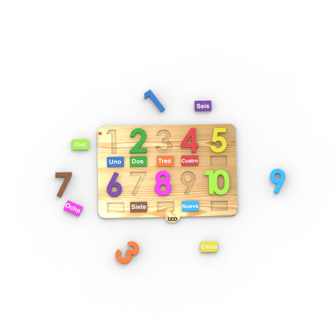 Number Fit Puzzle – UCO Set with name (Spanish)