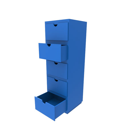 Wooden organizer with 5 drawers
