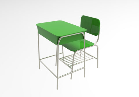 2-piece iron desk