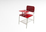 Modern Student Sketching Chair with Metal Frame & Desktop for Classrooms or Meeting Rooms