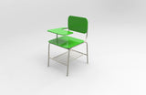 Modern Student Sketching Chair with Metal Frame & Desktop for Classrooms or Meeting Rooms