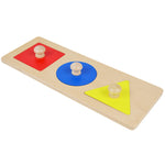 Montessori geometric 3-figure nestable
