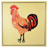 Montessori-style wooden puzzle featuring various animals and plants