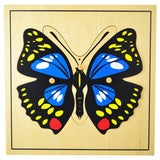 Montessori-style wooden puzzle featuring various animals and plants