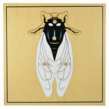 Montessori-style wooden puzzle featuring various animals and plants