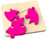 Animals and dinos puzzle 3 pieces
