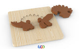 Animals and dinos puzzle 3 pieces