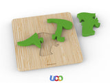 Animals and dinos puzzle 3 pieces