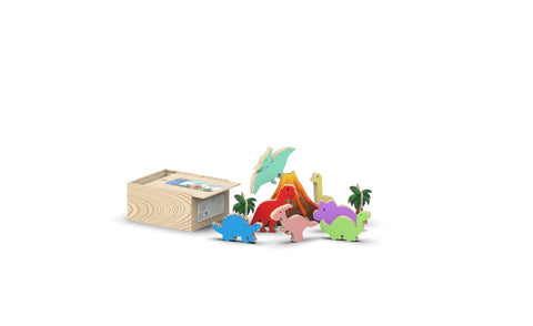 Wooden Dinosaur Set