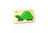 Wooden Turtle-Shaped Numbers Puzzle