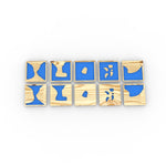 Set of wooden geographic opposites